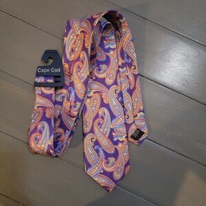 Cape Cod Men's Purple 100% Silk Neckwear Formal Tie